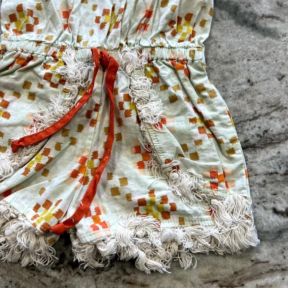 RicRac & Ruffles Aztec Bohemian Girls Romper Size 18 Mo.